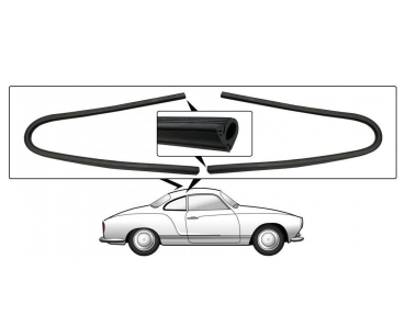 Seal-popout-window-(pair)-VW-Karmann-ghia-143845321B